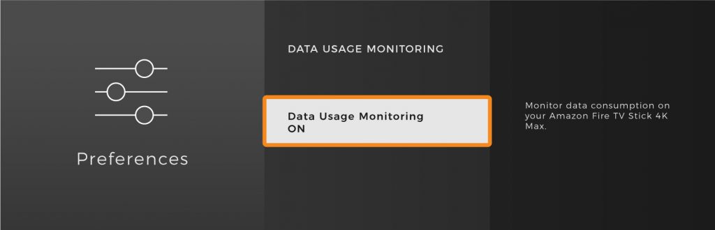 Turning on data usage monitoring in dashboard